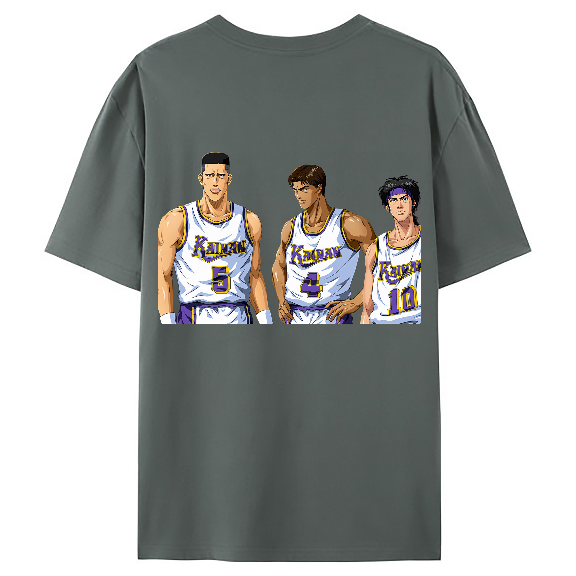 （画像用） SLAM DUNK／スラムダンク 綿100％ メンズ半袖Tシャツ（バックプリント） 通気性